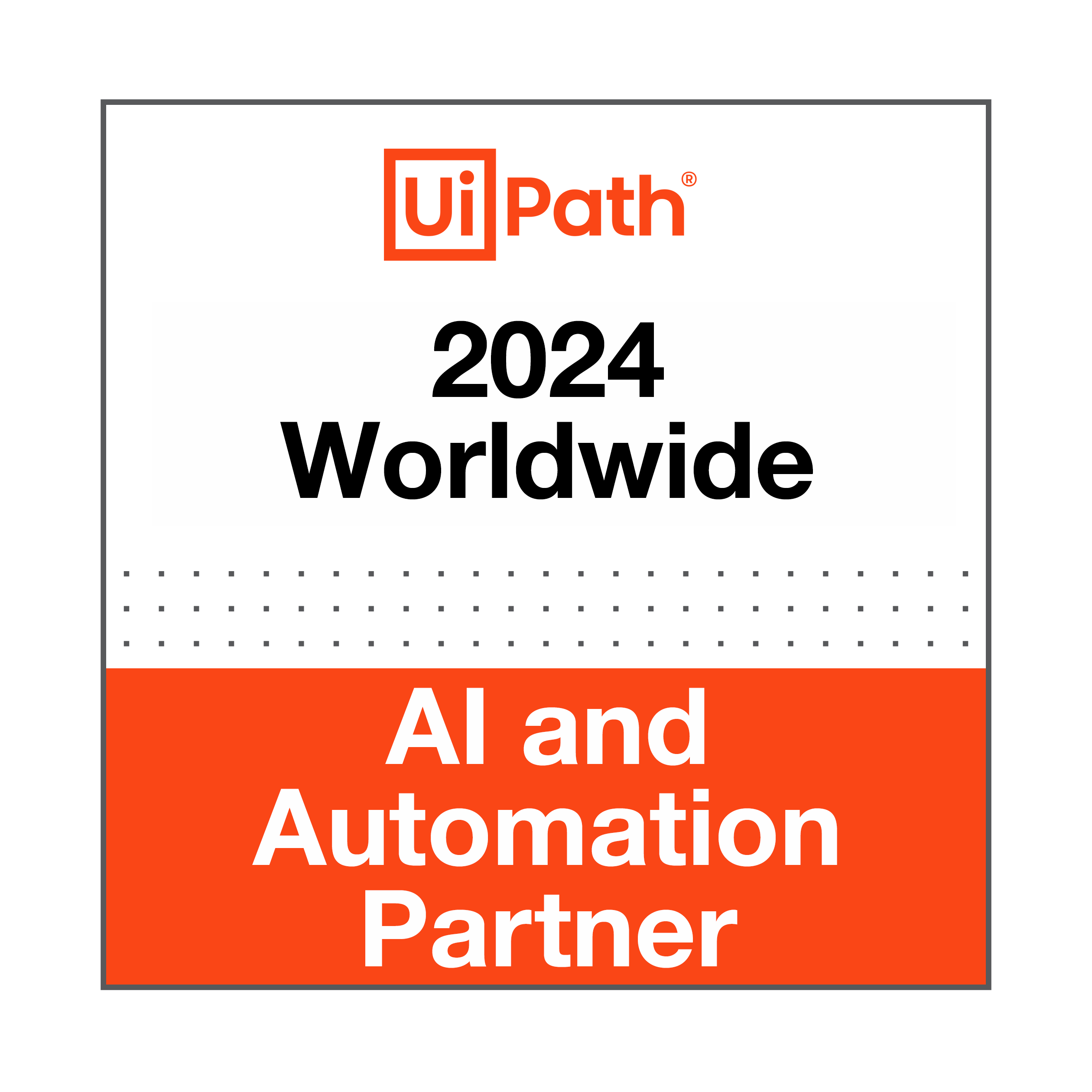 UiPath 2024 Worldwide AI and Automation Partner Award